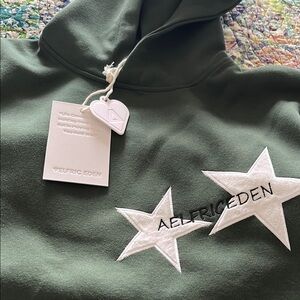 Aelfric Eden Green Hoodie with White Stars